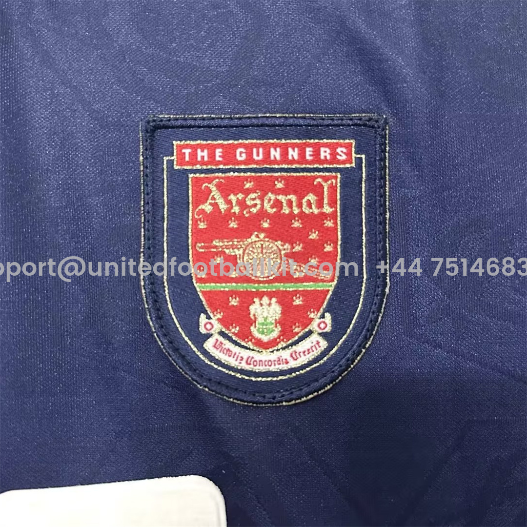 Unitedfootballkit.com | Retro Arsenal 95-96 Away Long Sleeve Jersey -Customize Name, Number and Patch | Worldwide Shipping