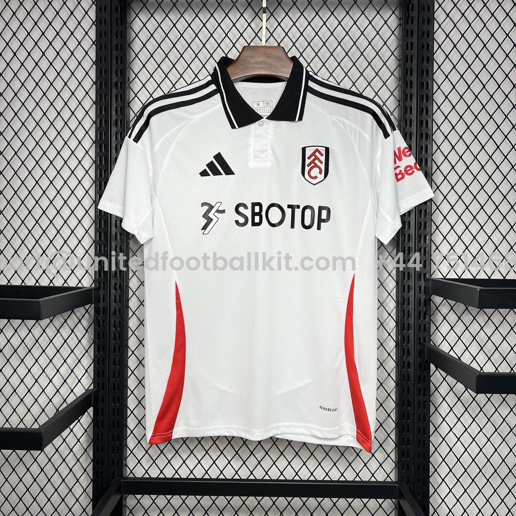 Unitedfootballkit.com | Fulham 24-25 Home Stadium Jersey - Fans Version -Customize Name, Number and Patch | Worldwide Shipping