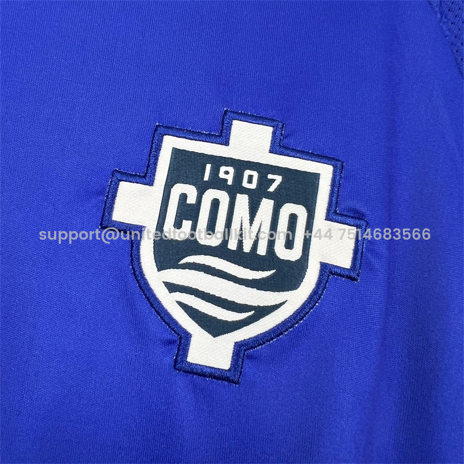Unitedfootballkit.com | Como 24-25 Home Jersey - Fans Version -Customize Name, Number and Patch | Worldwide Shipping