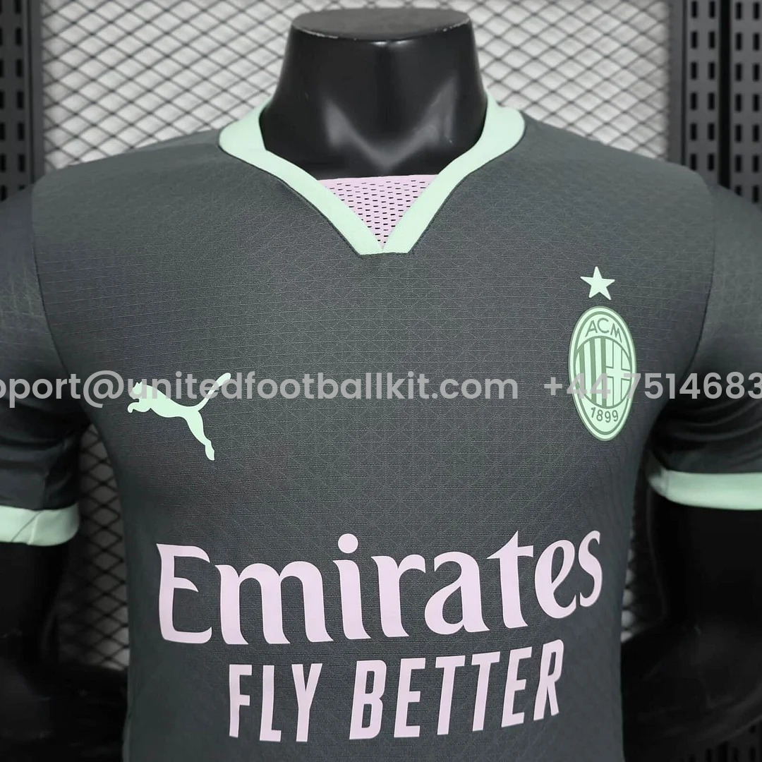 Unitedfootballkit.com | AC Milan 24-25 Third Jersey - Player Version -Customize Name, Number and Patch | Worldwide Shipping