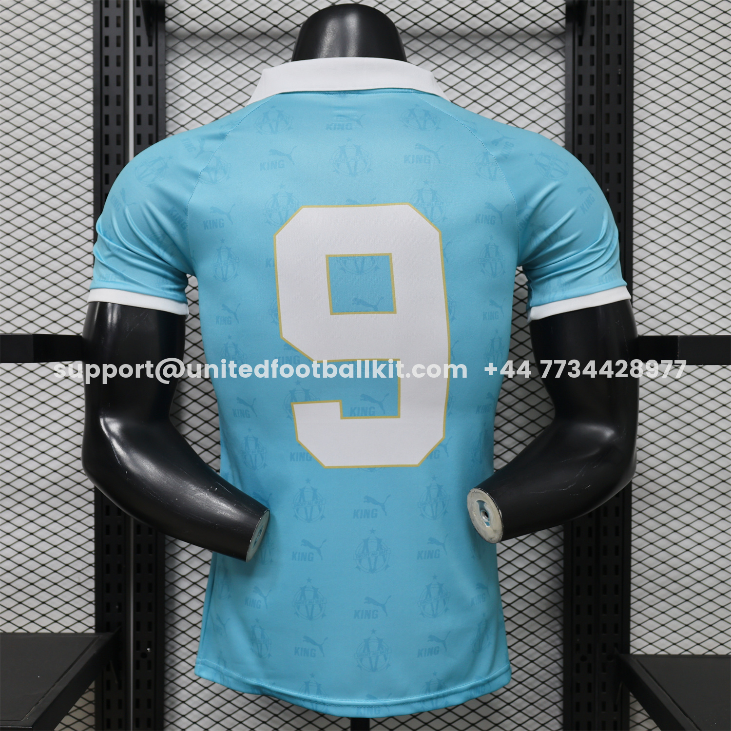 Unitedfootballkit.com | Marseille 25-26 Retro Style Blue Jersey -Player Version -Customize Name, Number and Patch | Worldwide Shipping