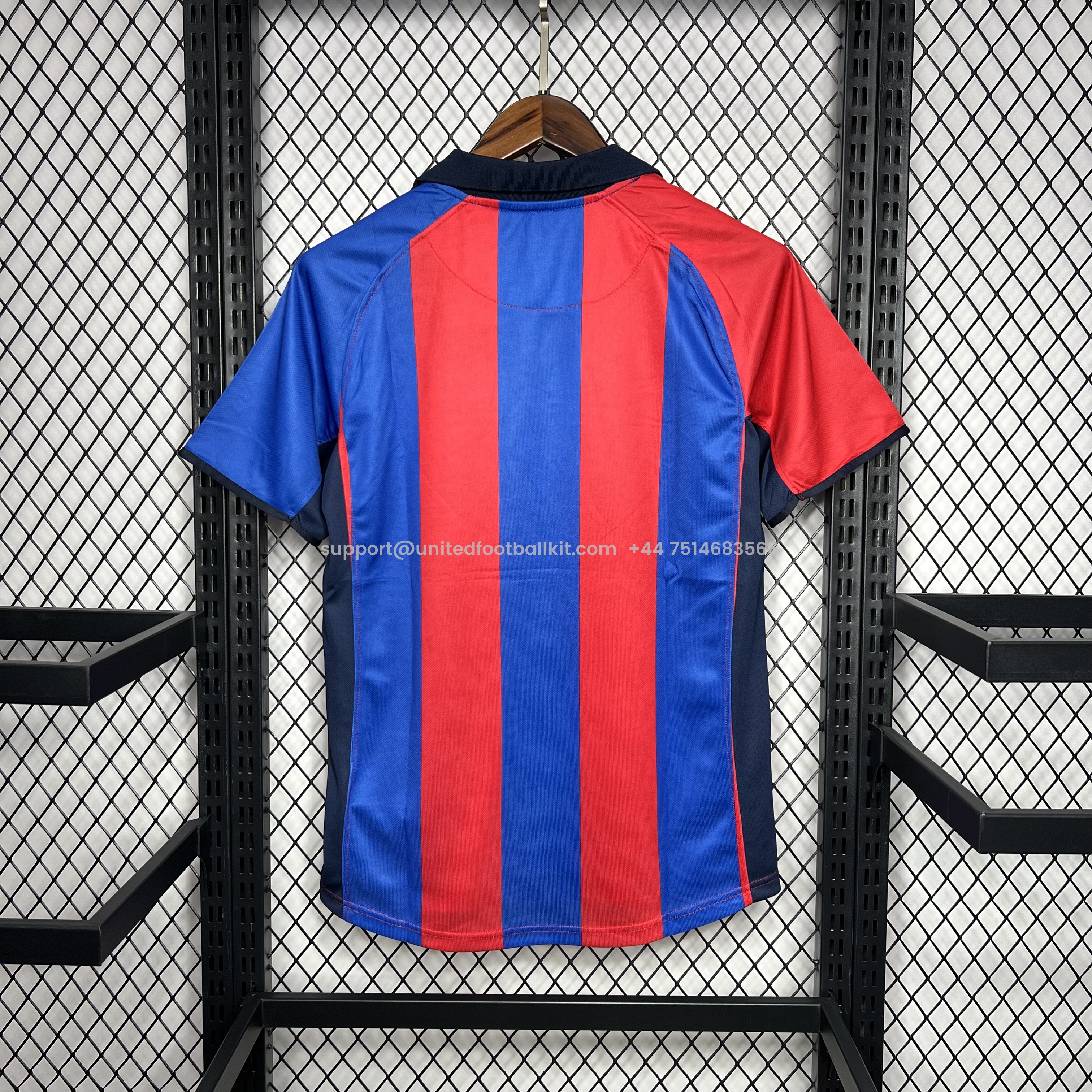 Unitedfootballkit.com | Retro Barcelona 01-02 Home Stadium Jersey -Customize Name, Number and Patch | Worldwide Shipping