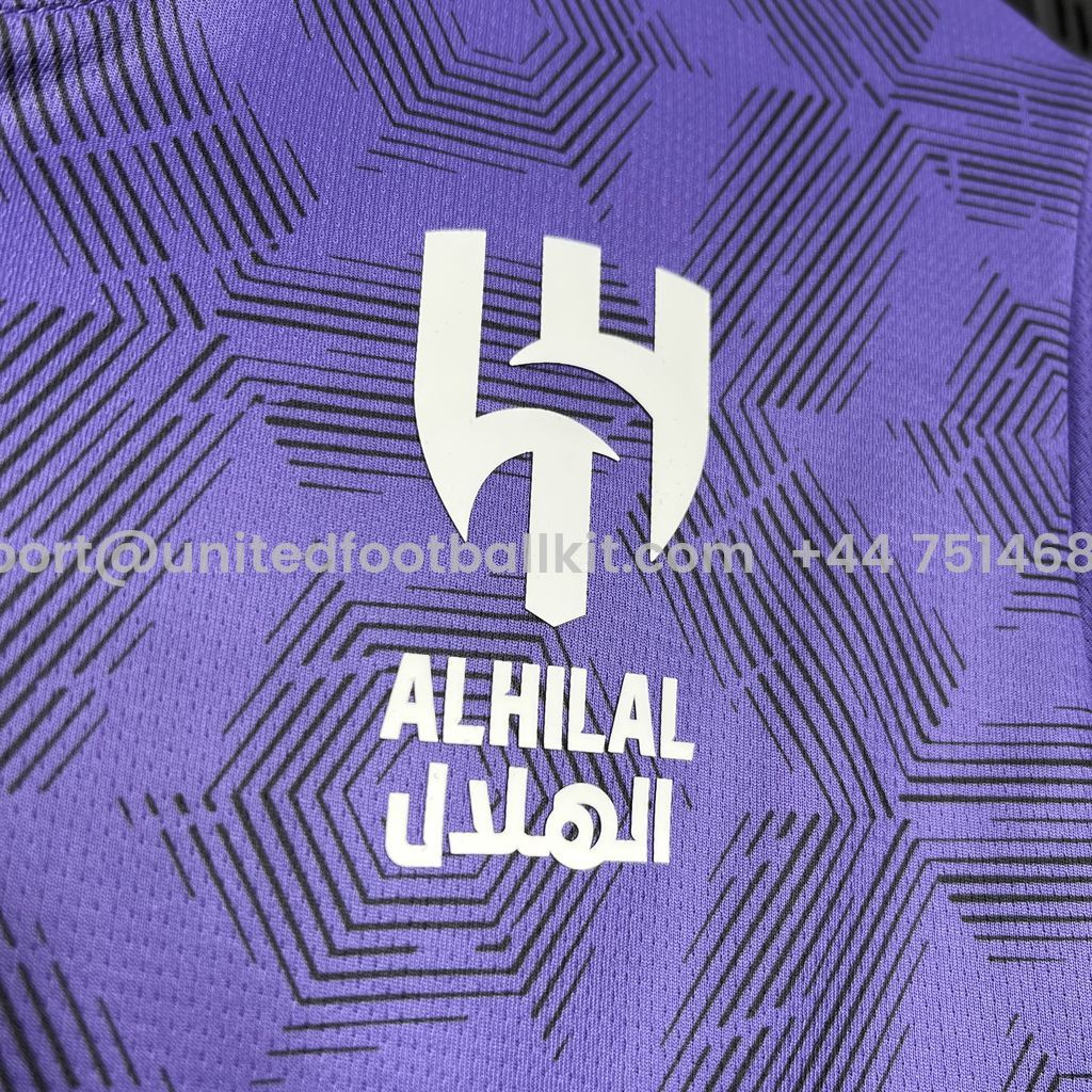 Unitedfootballkit.com | Al Hilal Riyadh Crescent 24-25 Third Jersey - Fans Version -Customize Name, Number and Patch | Worldwide Shipping