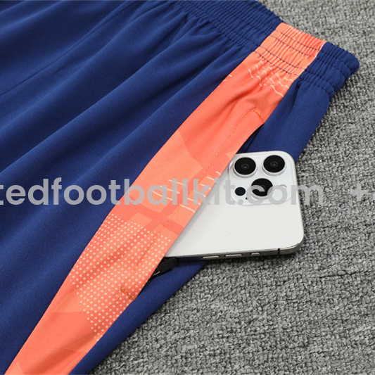 Unitedfootballkit.com | Manchester United 24-25 Long Sleeve Training Set - Deep Blue -Customize Name, Number and Patch | Worldwide Shipping