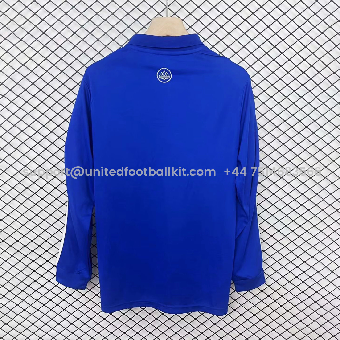 Unitedfootballkit.com | Leeds United 24-25 Spezial Collection Blue Long Sleeve Polo Shirts -Customize Name, Number and Patch | Worldwide Shipping