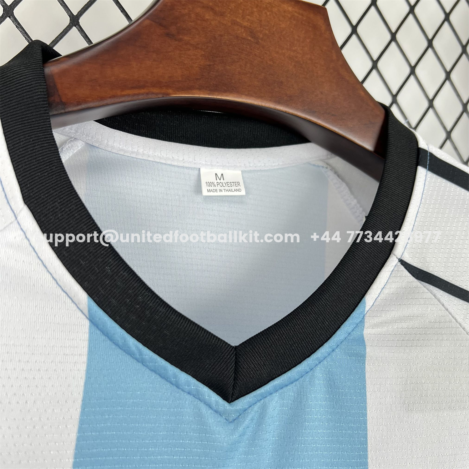 Unitedfootballkit.com | Unisex Light Blue Striped 2026 World Cup Style V-Neck Soccer Jersey - Fans Version -Customize Name, Number and Patch | Worldwide Shipping