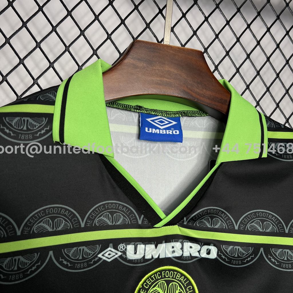 Unitedfootballkit.com | Retro Celtic 1998-99 Away Jersey -Customize Name, Number and Patch | Worldwide Shipping