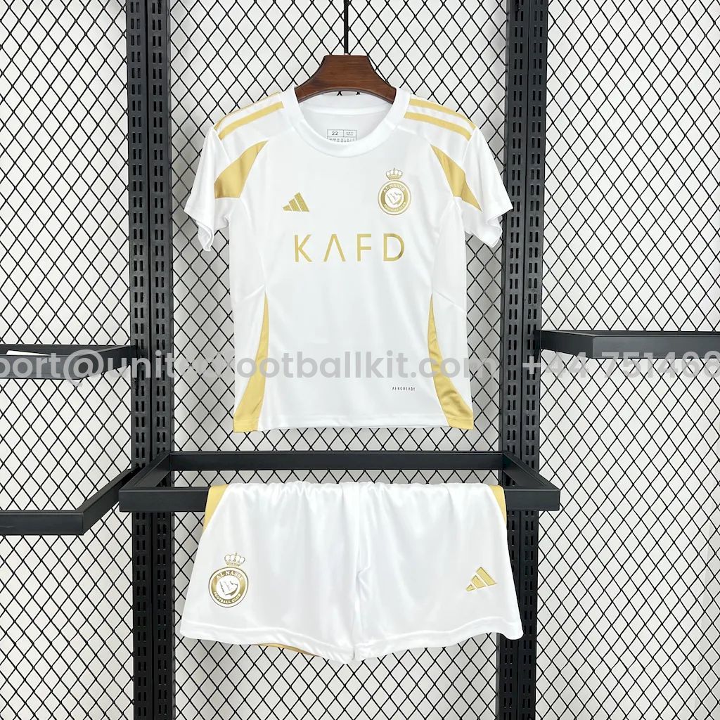 Unitedfootballkit.com | Al Nassr Riyadh Victory 24-25 Third Kids Kit -Customize Name, Number and Patch | Worldwide Shipping