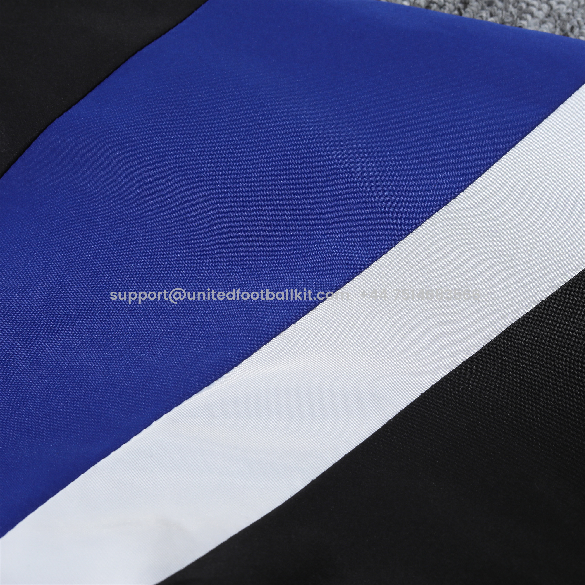 Unitedfootballkit.com | Inter Milan 24-25 Blue & Black Hooded Windbreaker - Player Version -Customize Name, Number and Patch | Worldwide Shipping