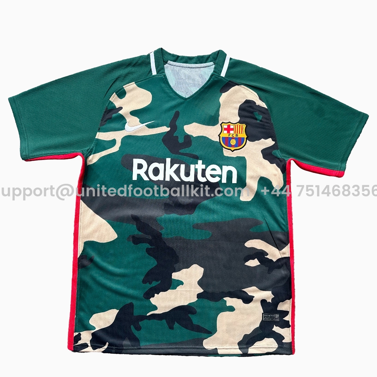Unitedfootballkit.com | Barcelona 24-25 Green Camouflage Style Training Jersey - Fans Version -Customize Name, Number and Patch | Worldwide Shipping