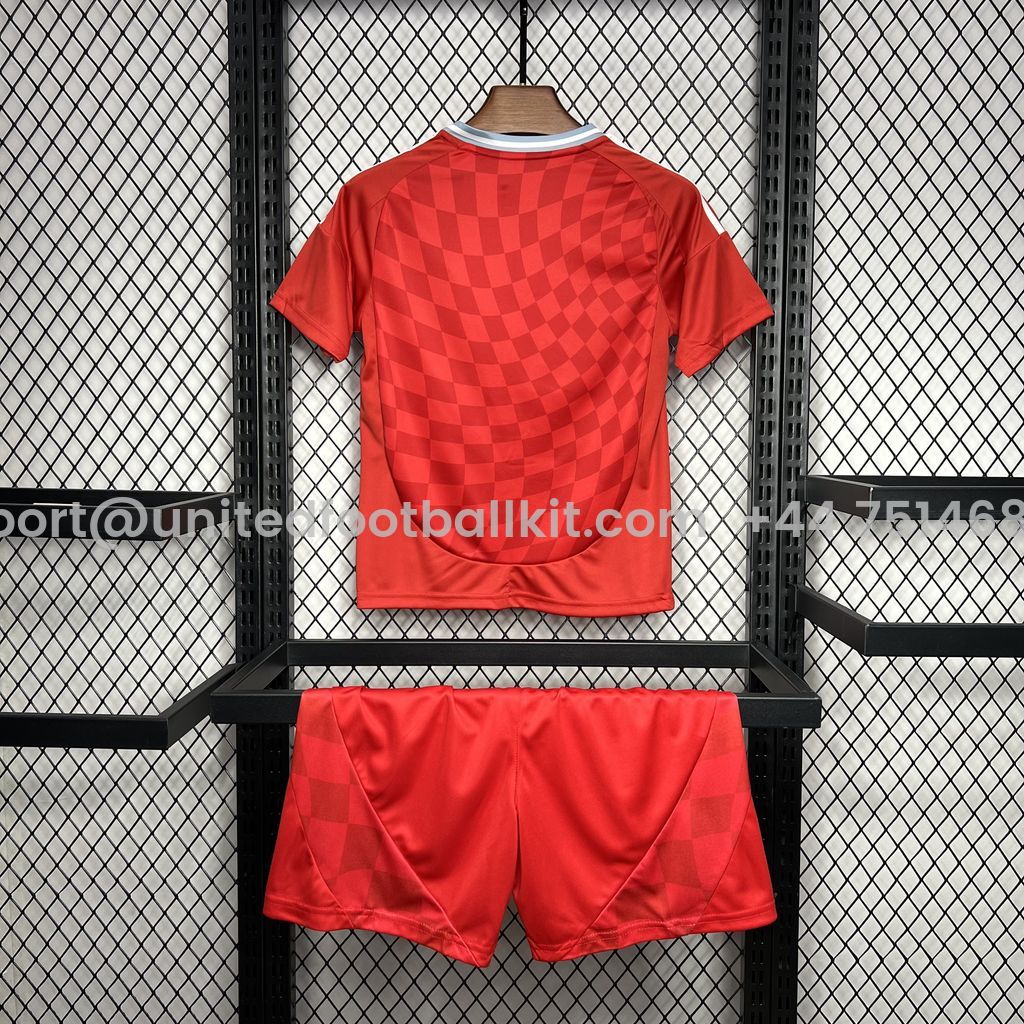 Unitedfootballkit.com | Aberdeen 24-25 Home Stadium Kids Kit -Customize Name, Number and Patch | Worldwide Shipping