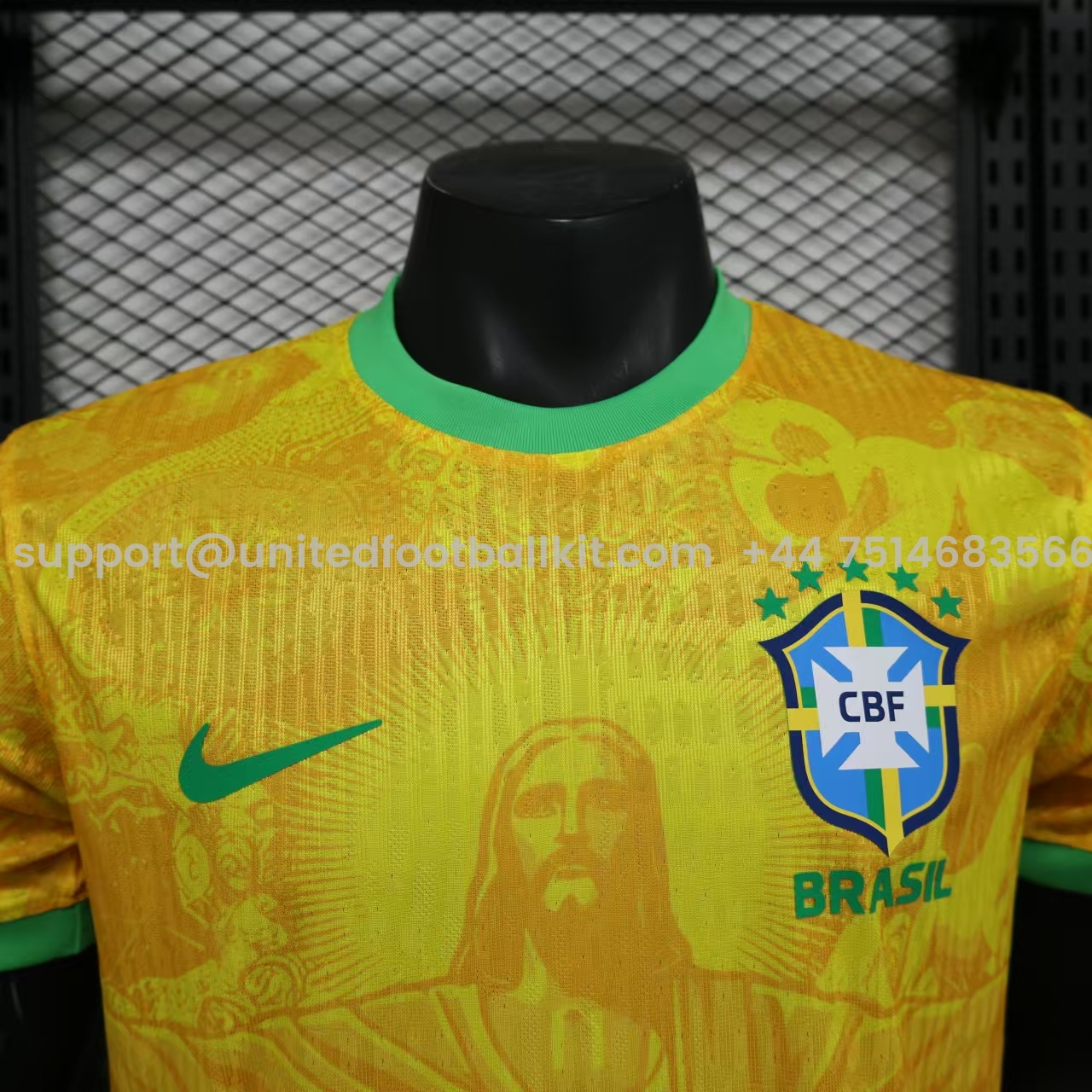 Unitedfootballkit.com | Brazil 2024-25 Christ the Redeemer Statue Jersey - Player Version -Customize Name, Number and Patch | Worldwide Shipping