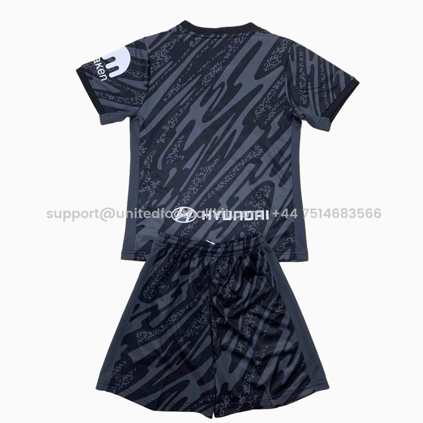 Unitedfootballkit.com | Atletico Madrid 24-25 Black Gray Goalkeeper Men's Adult Jersey Set - Fans Version -Customize Name, Number and Patch | Worldwide Shipping