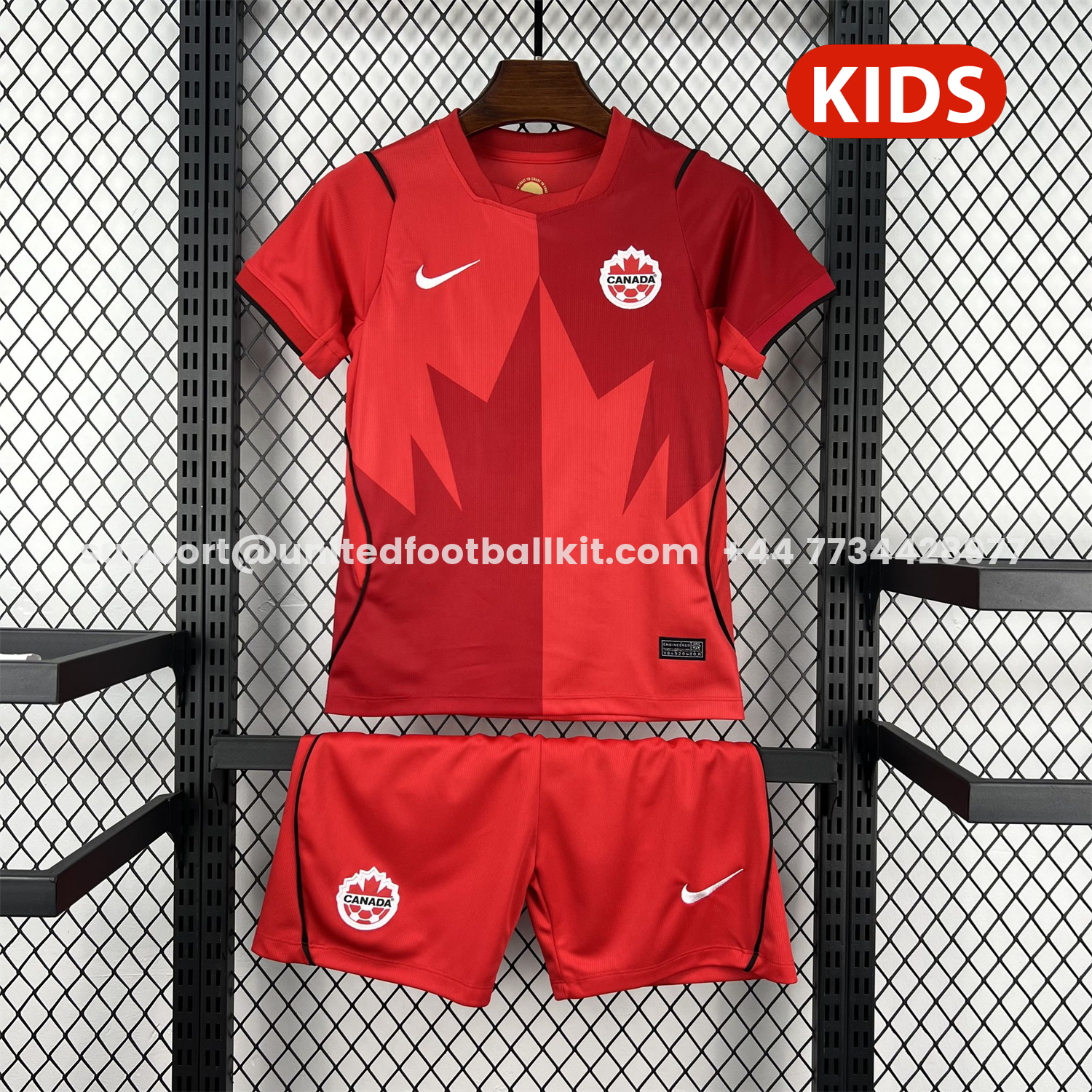 Unitedfootballkit.com | Canada 2026 Home Kids Kit -Customize Name, Number and Patch | Worldwide Shipping