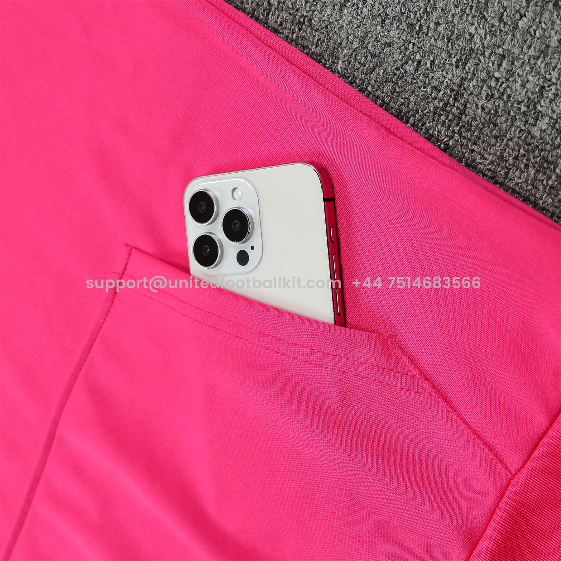 Unitedfootballkit.com | C.H.E.L.S.E.A 24-25 Training Hoodie Set - Pink Hoodie and Black Pants -Customize Name, Number and Patch | Worldwide Shipping