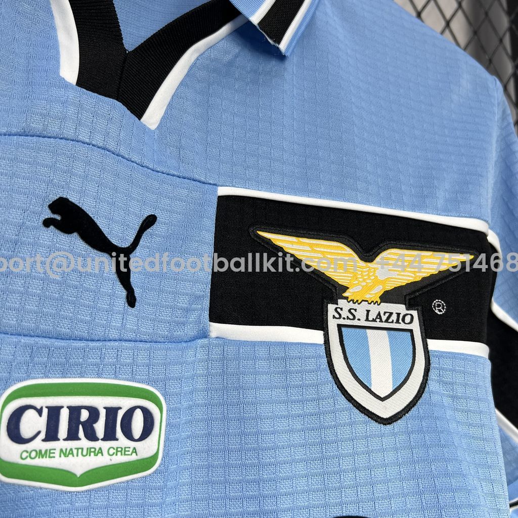 Unitedfootballkit.com | Retro Lazio 98-99 Home Stadium Jersey -Customize Name, Number and Patch | Worldwide Shipping
