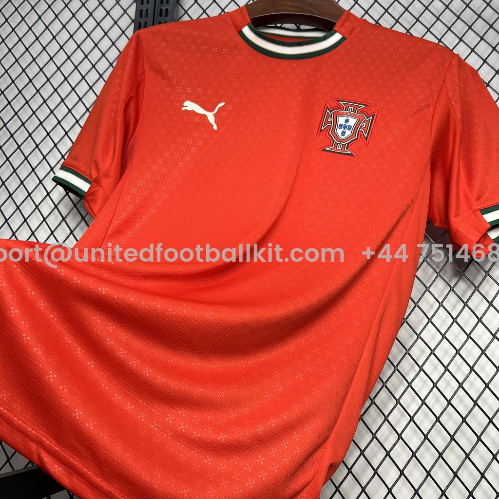 Unitedfootballkit.com | Portugal 2025-26 Home Jersey - Fans Version -Customize Name, Number and Patch | Worldwide Shipping