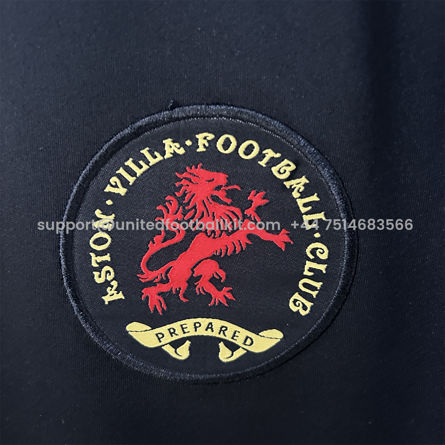 Unitedfootballkit.com | Aston Villa 24-25 Black 150th Anniversary Jersey - Fans Version -Customize Name, Number and Patch | Worldwide Shipping