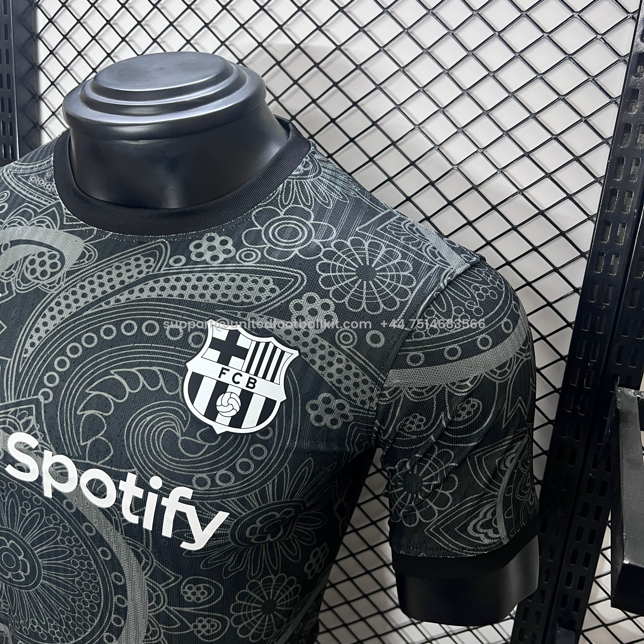 Unitedfootballkit.com | Barcelona 24-25 Black Speical Jersey - Player Version -Customize Name, Number and Patch | Worldwide Shipping
