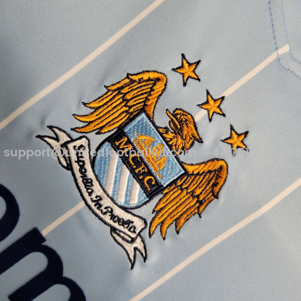 Unitedfootballkit.com | Retro Manchester City 2007-08 Home Stadium Jersey -Customize Name, Number and Patch | Worldwide Shipping