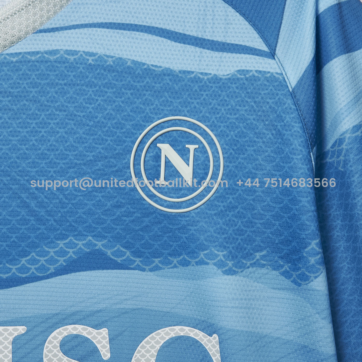 Unitedfootballkit.com | Napoli 24-25 Partenope Special Edition Jersey - Fans Version -Customize Name, Number and Patch | Worldwide Shipping
