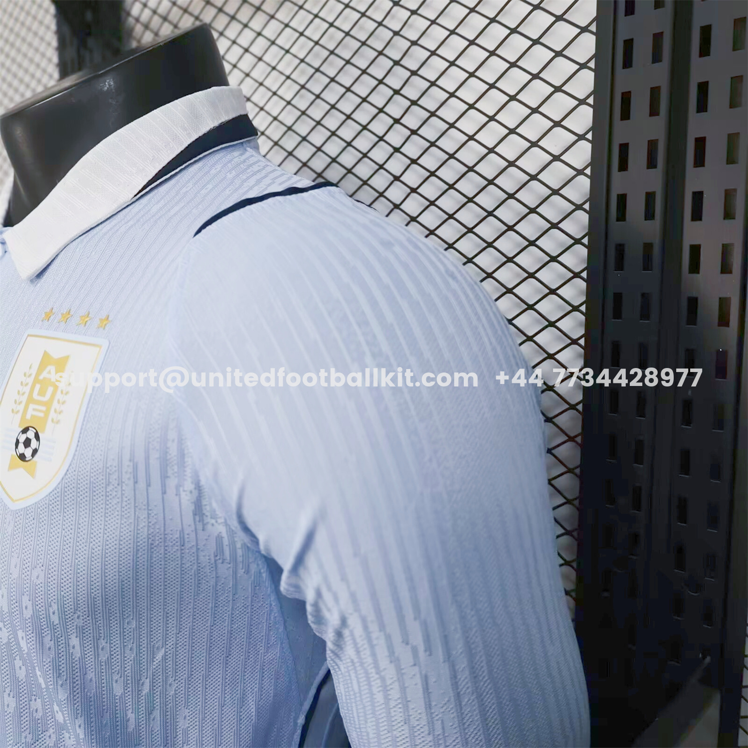 Unitedfootballkit.com | Uruguay 2026 Home Long Sleeves Jersey - Player Version -Customize Name, Number and Patch | Worldwide Shipping