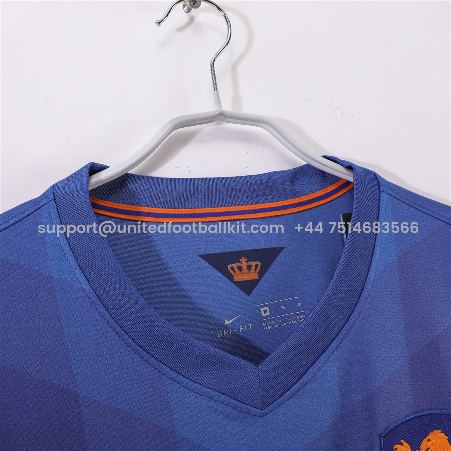 Unitedfootballkit.com | Retro Netherlands 2014 Away Blue Jersey -Customize Name, Number and Patch | Worldwide Shipping