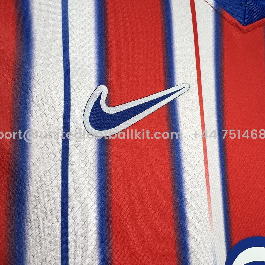 Unitedfootballkit.com | Atletico Madrid 24-25 Home Stadium Jersey - Fans Version -Customize Name, Number and Patch | Worldwide Shipping