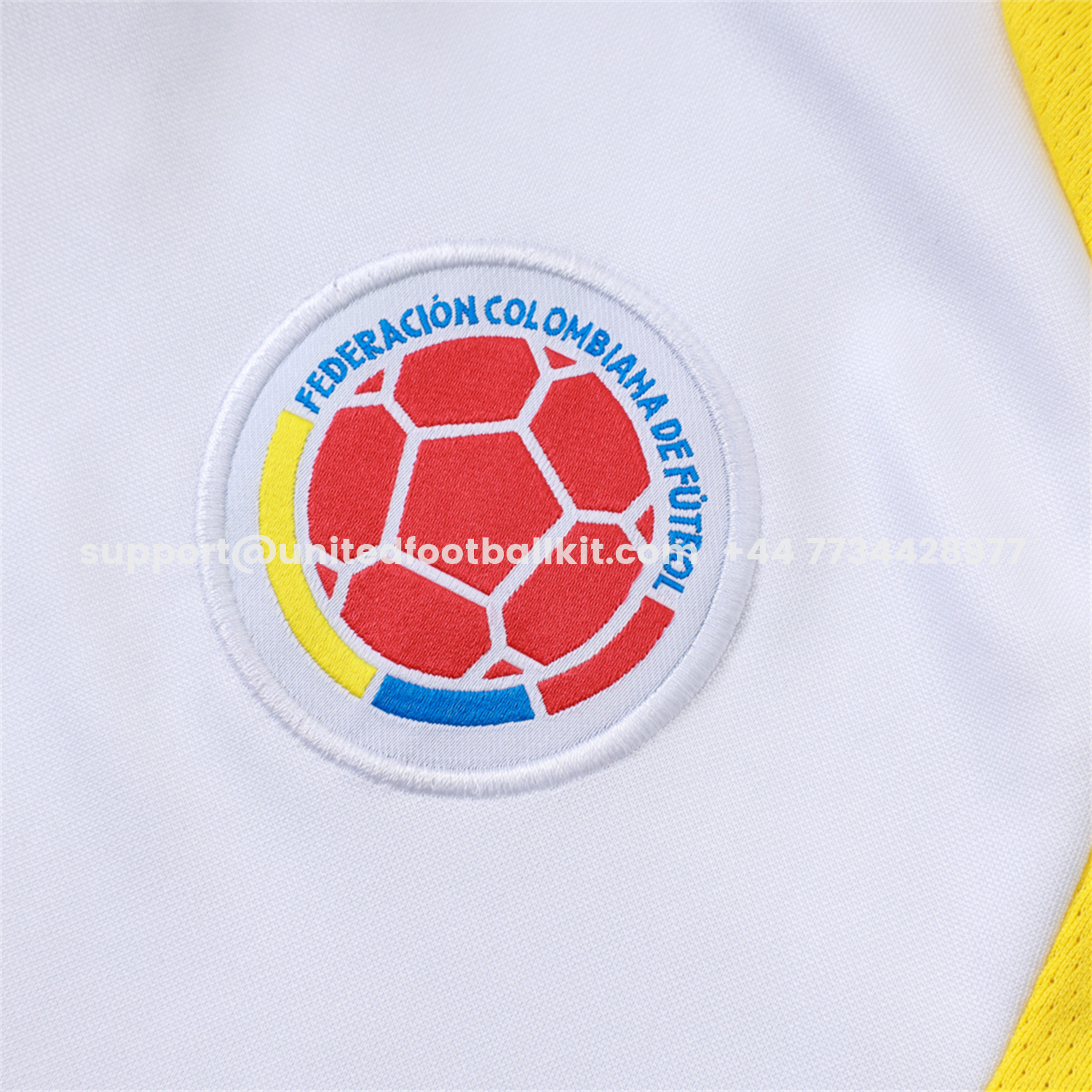 Unitedfootballkit.com | Colombia 2026 Long Sleeve Training Set - White Top & Black Pants -Customize Name, Number and Patch | Worldwide Shipping