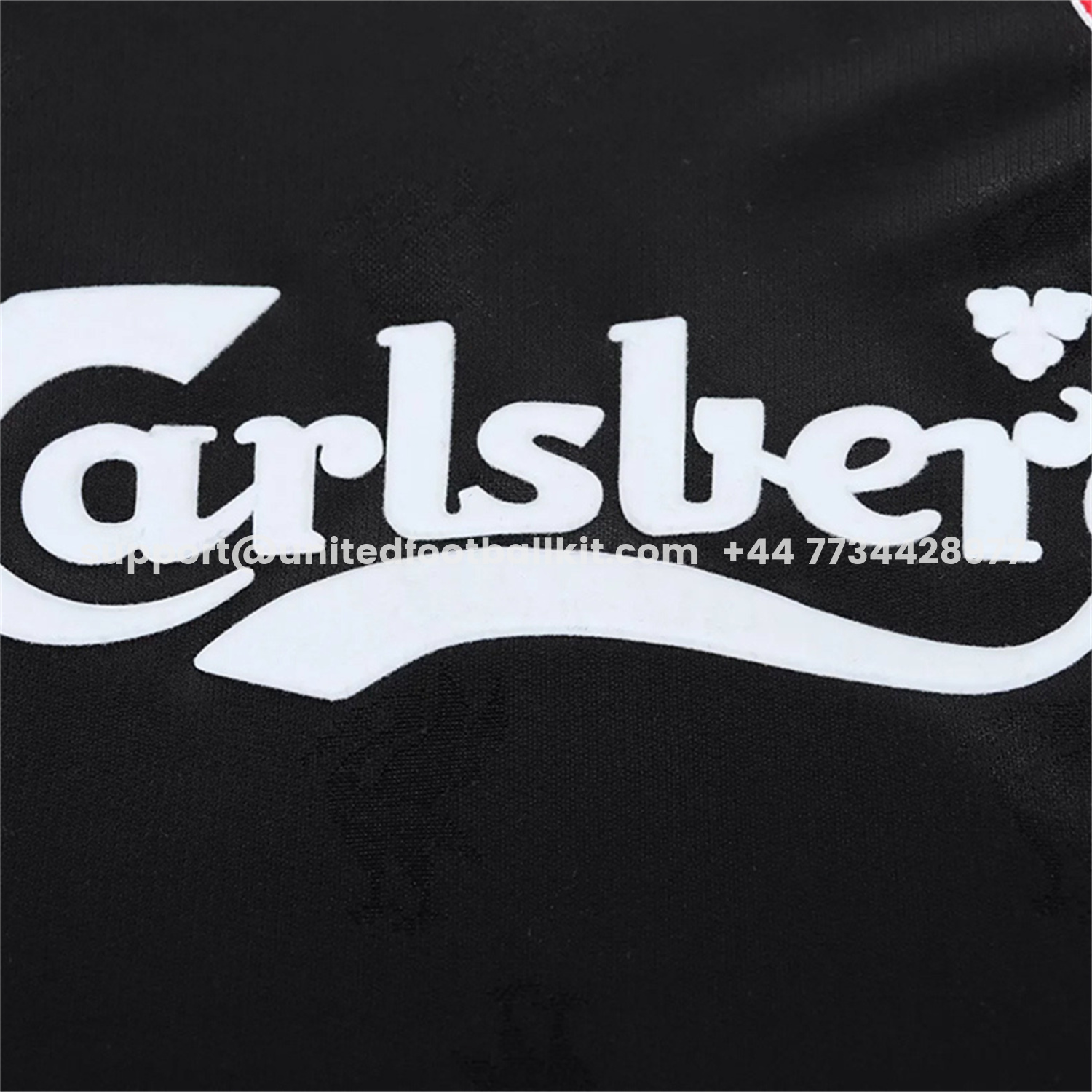 Unitedfootballkit.com | Retro Liver.pool 1996-97 Black Special Kids Kit -Customize Name, Number and Patch | Worldwide Shipping