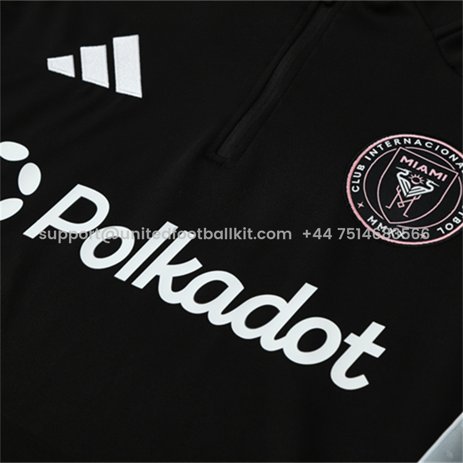 Unitedfootballkit.com | INT M.A.M 25-26 Kid Long Sleeves Training Set - Black Top & Black Pants -Customize Name, Number and Patch | Worldwide Shipping