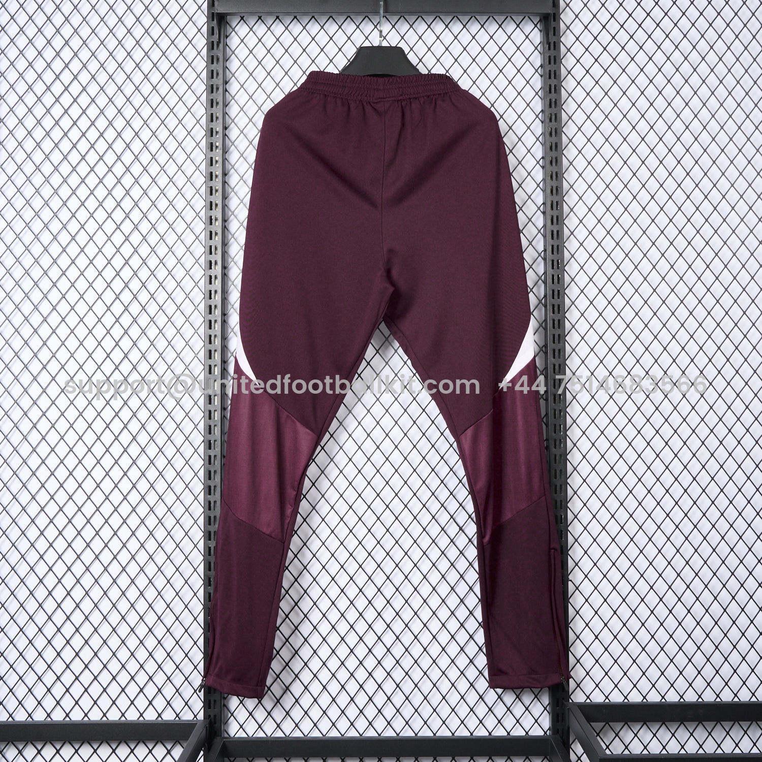 Unitedfootballkit.com | Bayern Munich 24-25 Burgundy Training Pants - Player Version -Customize Name, Number and Patch | Worldwide Shipping