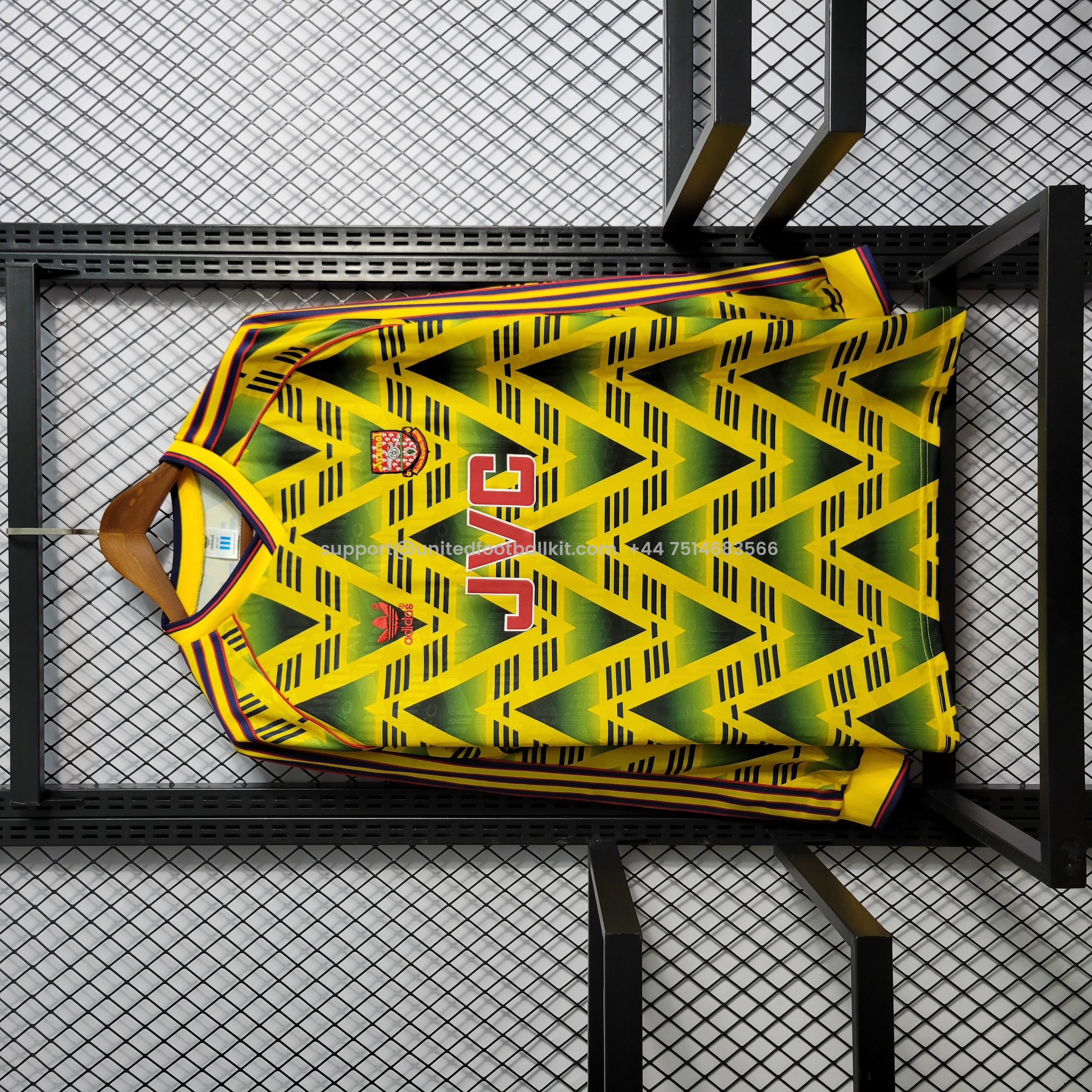 Unitedfootballkit.com | Retro Arsenal 91-93 Away Long Sleeve Jersey -Customize Name, Number and Patch | Worldwide Shipping