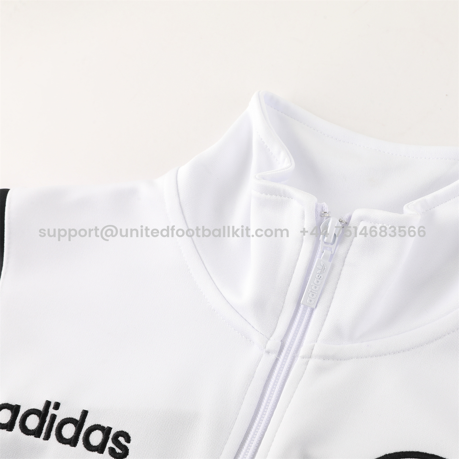 Unitedfootballkit.com | Germany 2024 Jacket Training Tracksuit - White With Yellow, Red And Black Stripe -Customize Name, Number and Patch | Worldwide Shipping