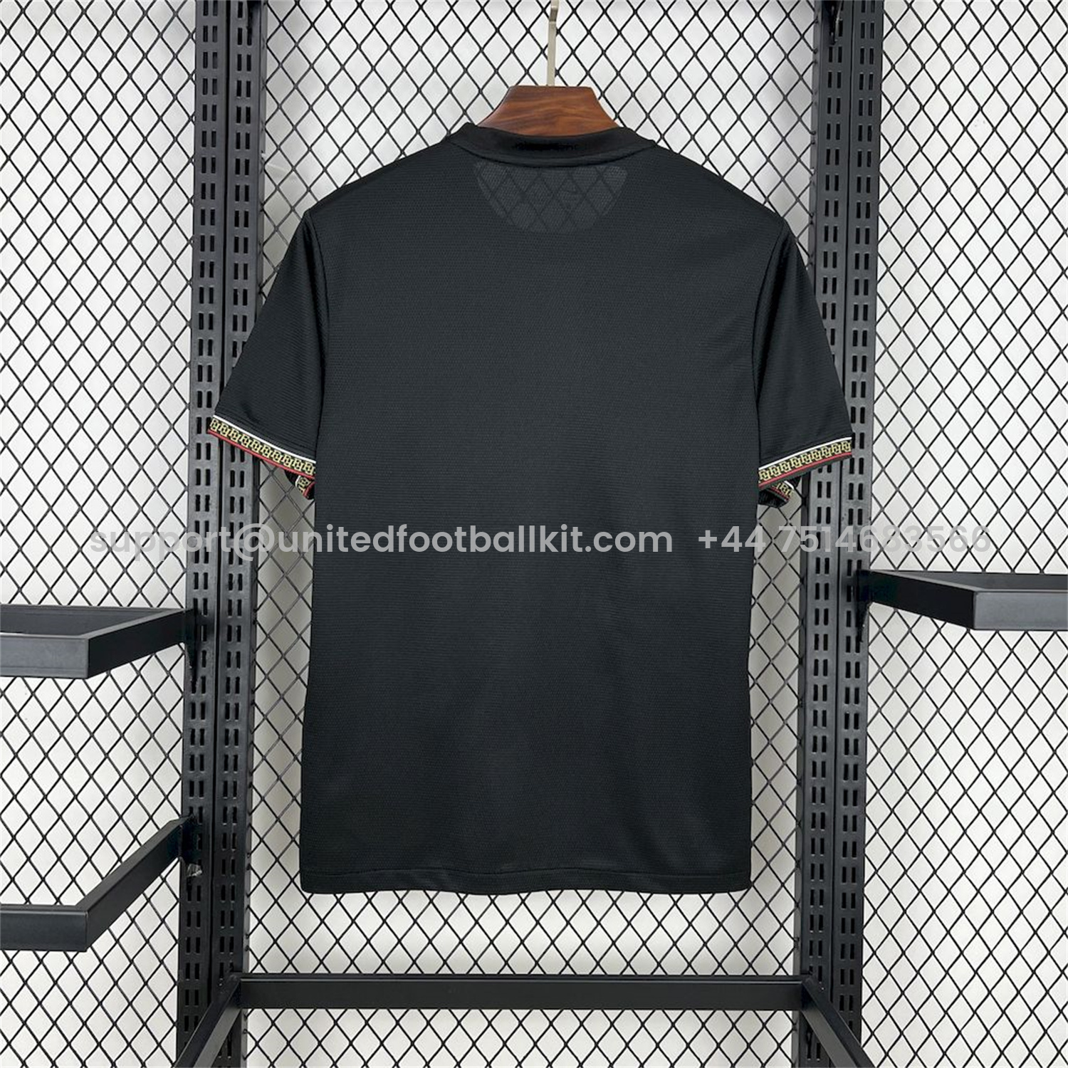 Unitedfootballkit.com | Paris Saint-Germain PSG 25-26 Red White Stripes Black Jersey - Fans Version -Customize Name, Number and Patch | Worldwide Shipping