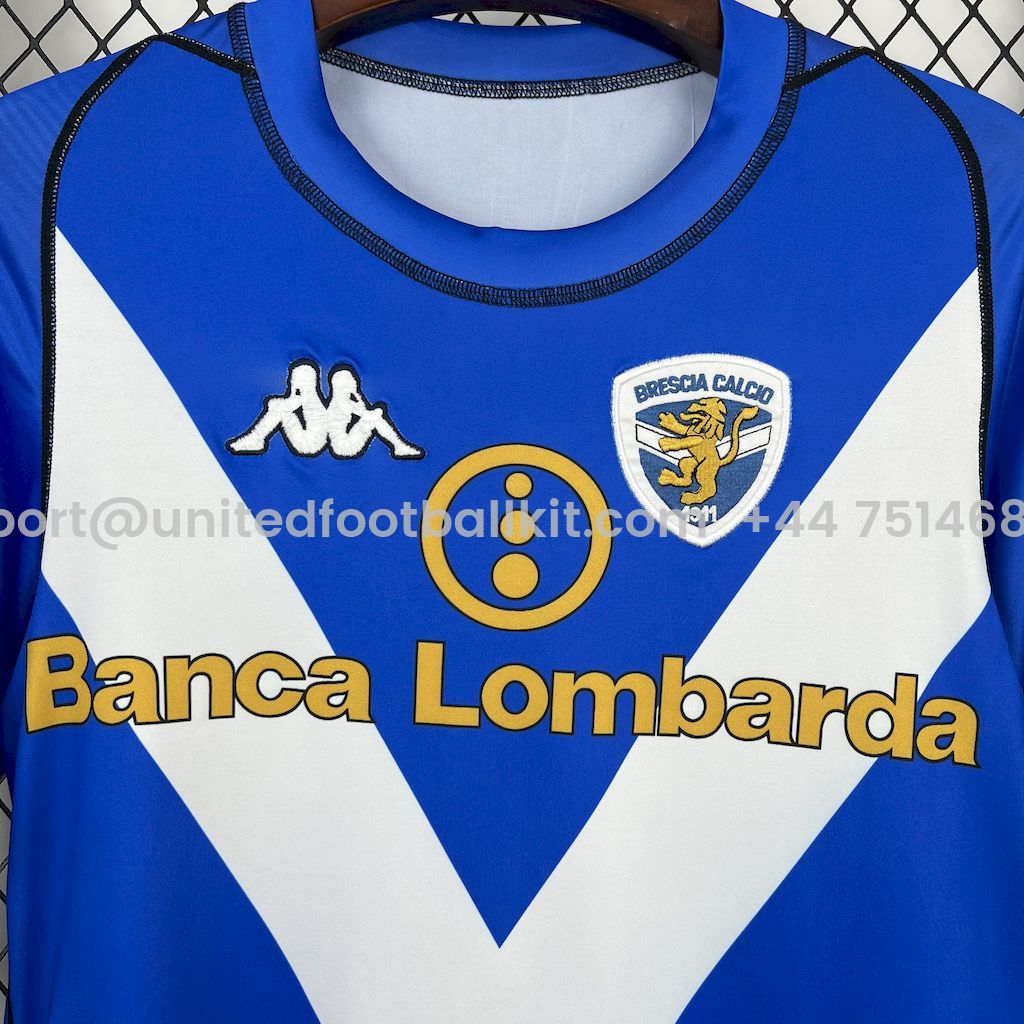 Unitedfootballkit.com | Retro Brescia Calcio 2003-04 Home Jersey -Customize Name, Number and Patch | Worldwide Shipping