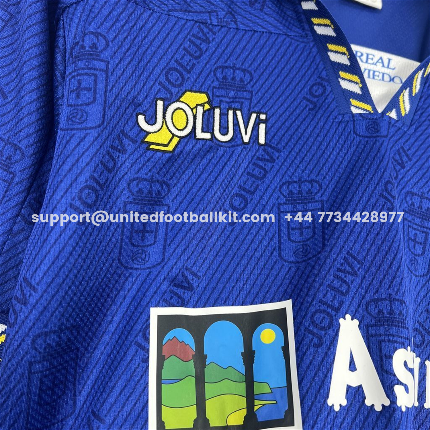 Unitedfootballkit.com | Retro Real Oviedo 1995-96 Home Jersey -Customize Name, Number and Patch | Worldwide Shipping
