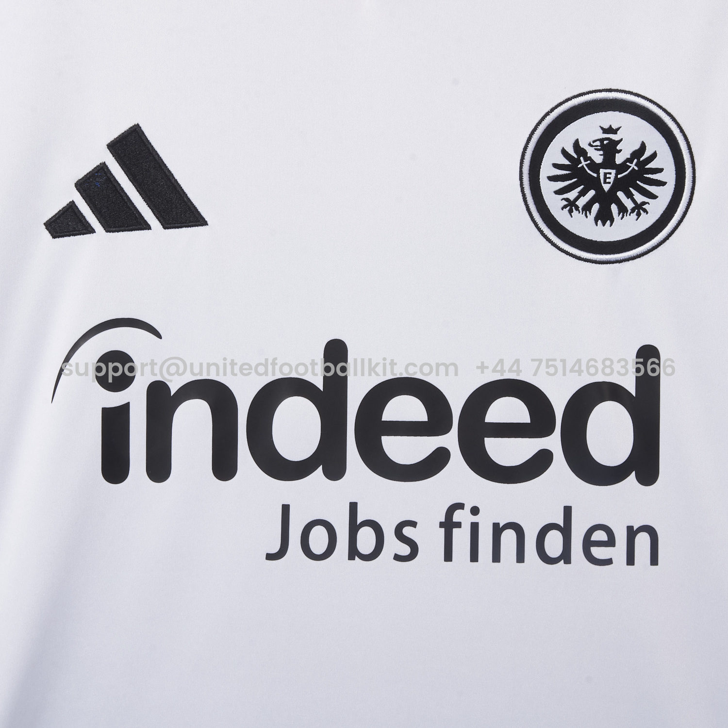 Unitedfootballkit.com | Frankfurt 25-26 Away White Jersey - Fans Version -Customize Name, Number and Patch | Worldwide Shipping