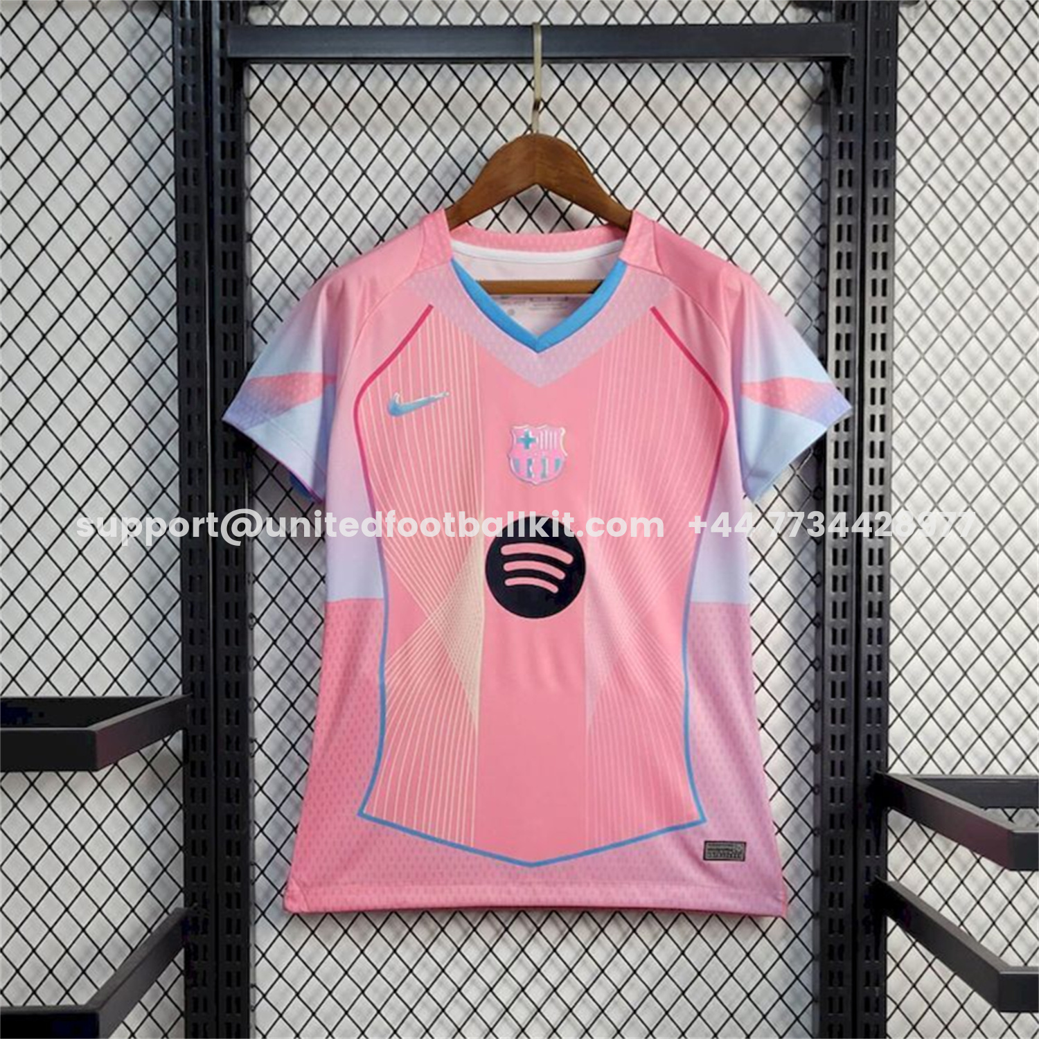 Unitedfootballkit.com | Women's Barcelona 25-26 Pink Special Jersey -Customize Name, Number and Patch | Worldwide Shipping
