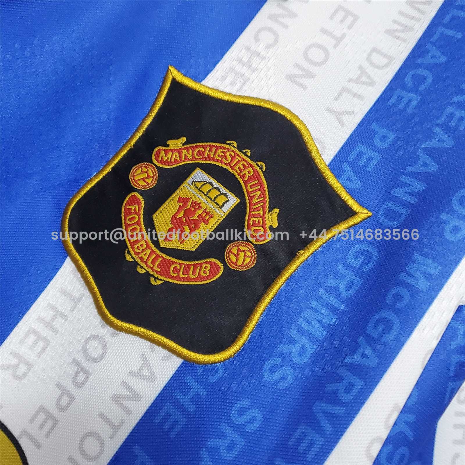 Unitedfootballkit.com | Retro Manchester United 94-96 Away Jersey -Customize Name, Number and Patch | Worldwide Shipping