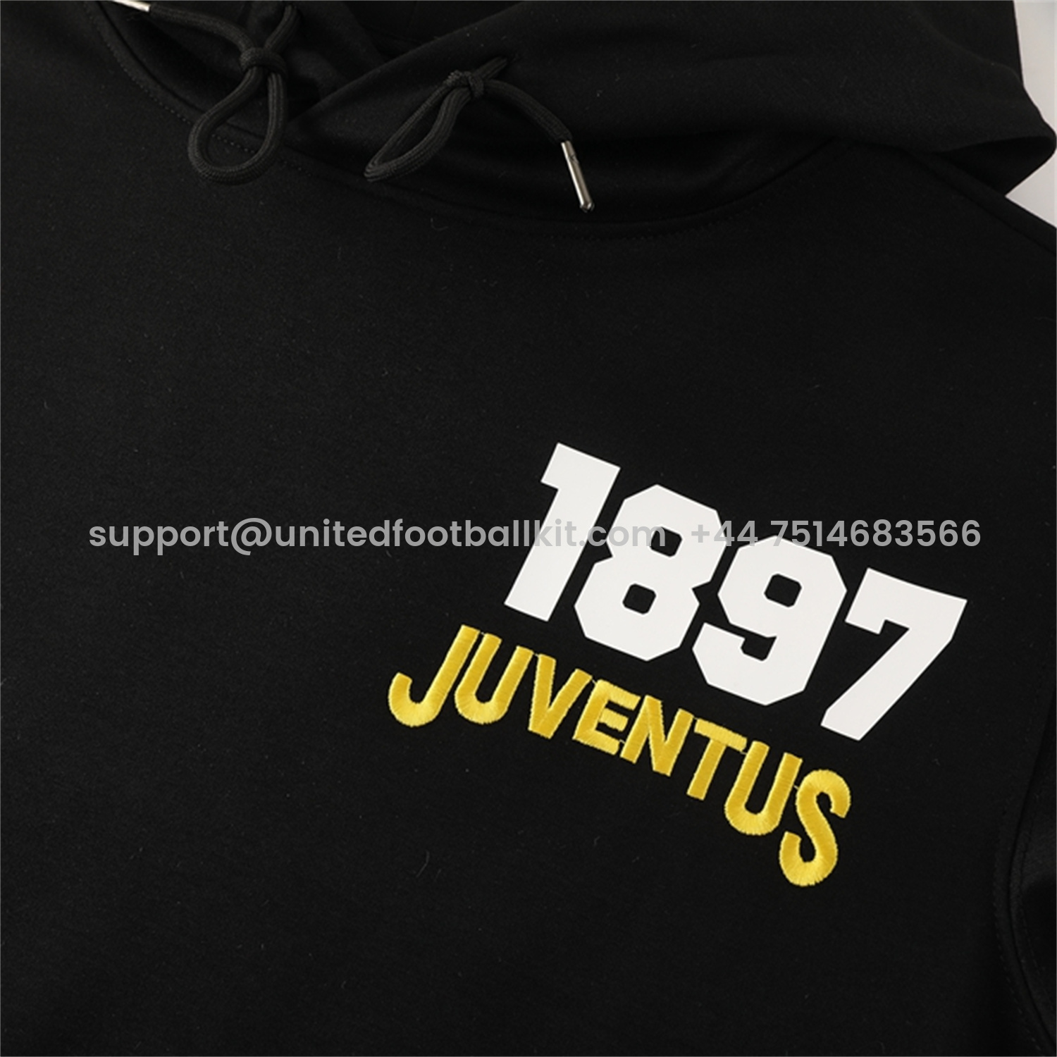 Unitedfootballkit.com | Juventus 25-26 Originals Varsity Hoodie Set - Black Hoodie and Pants -Customize Name, Number and Patch | Worldwide Shipping