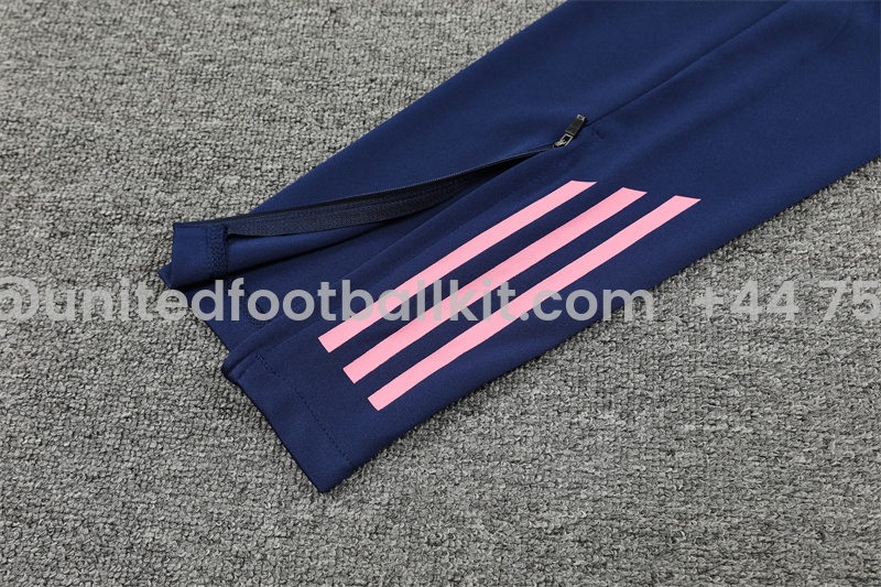 Unitedfootballkit.com | Real Madrid 24-25 Long Sleeve Training Set - Blue Dragon -Customize Name, Number and Patch | Worldwide Shipping