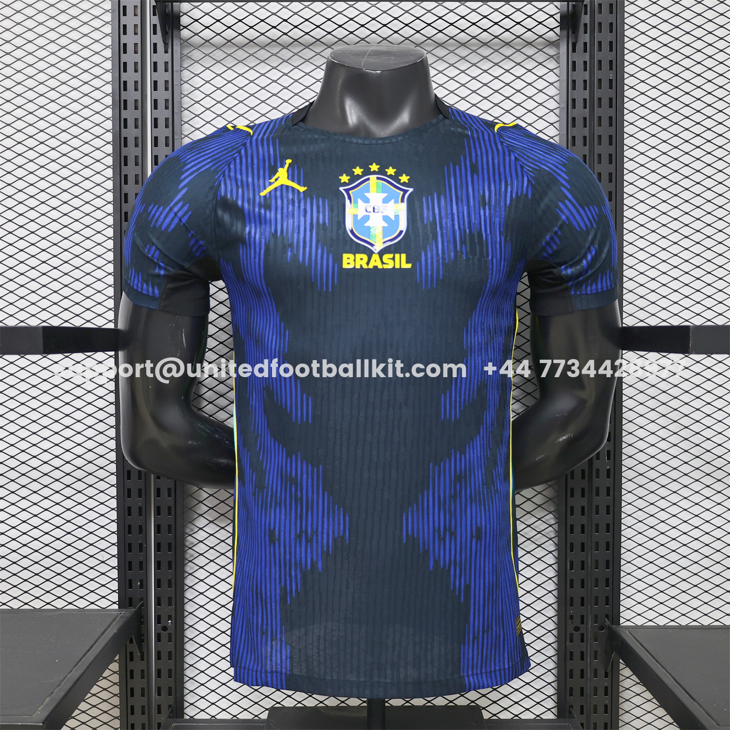 Unitedfootballkit.com | Brazil 2026 Away Blue Jersey - Player Version -Customize Name, Number and Patch | Worldwide Shipping