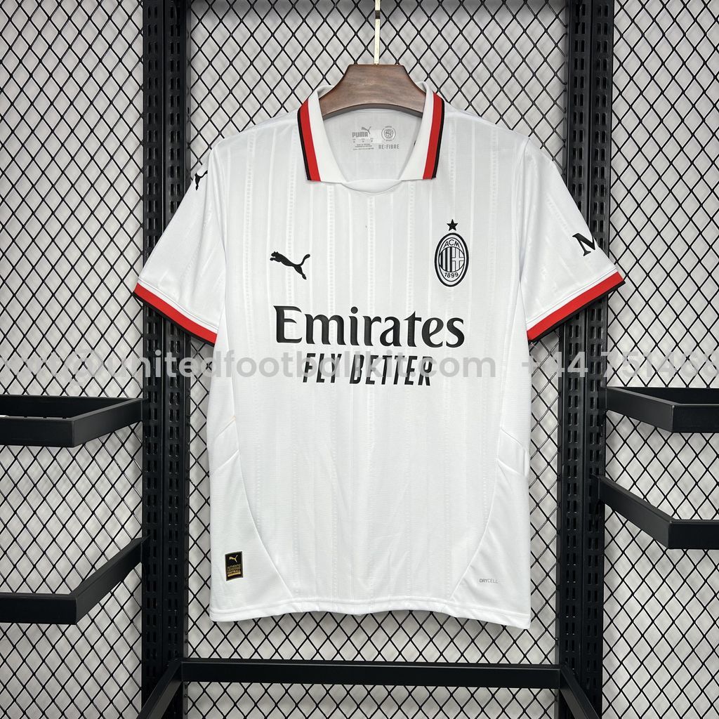 Unitedfootballkit.com | AC Milan 24-25 Away Jersey - Fans Version -Customize Name, Number and Patch | Worldwide Shipping