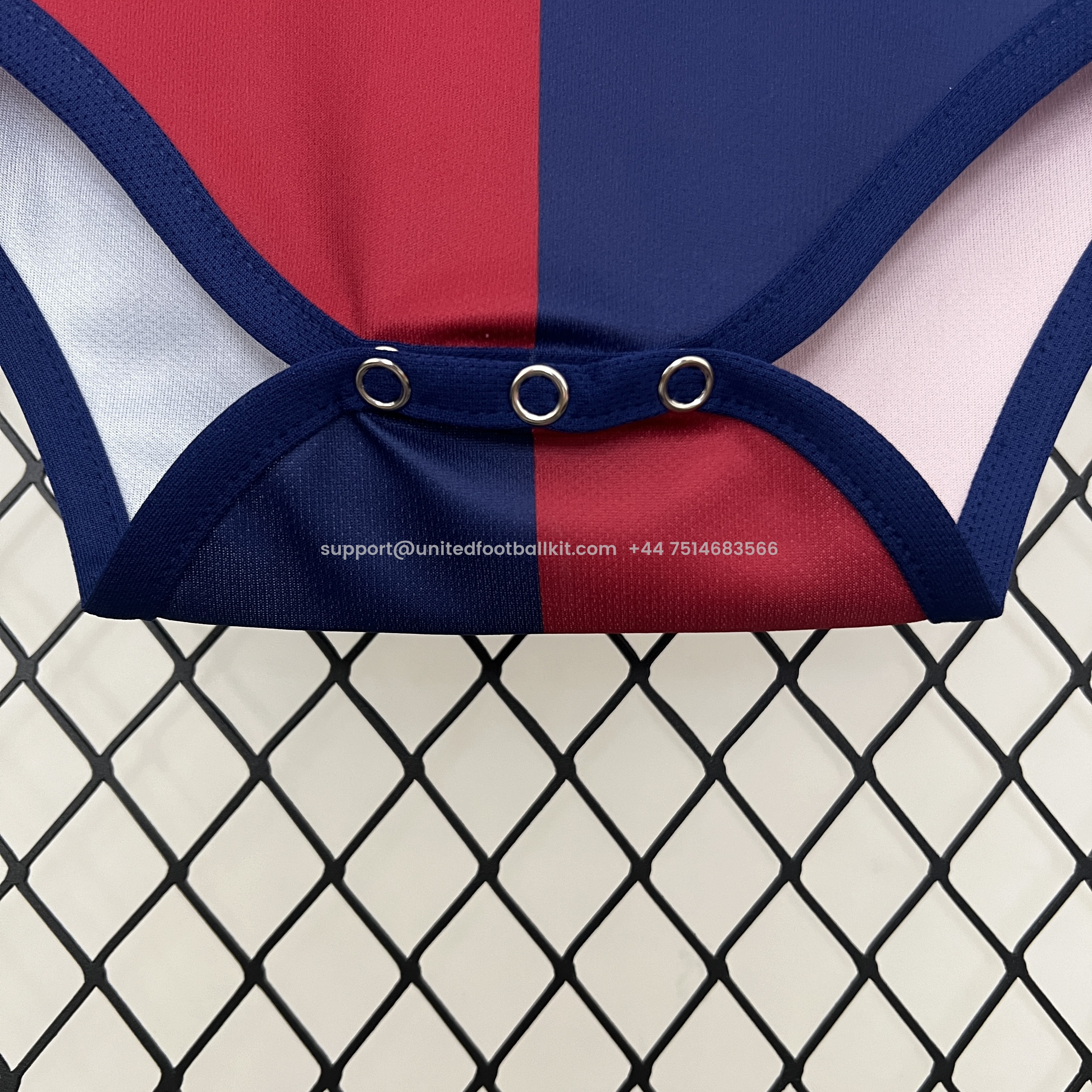 Unitedfootballkit.com | Barcelona 24-25 Home Baby Crawling Suit -Customize Name, Number and Patch | Worldwide Shipping