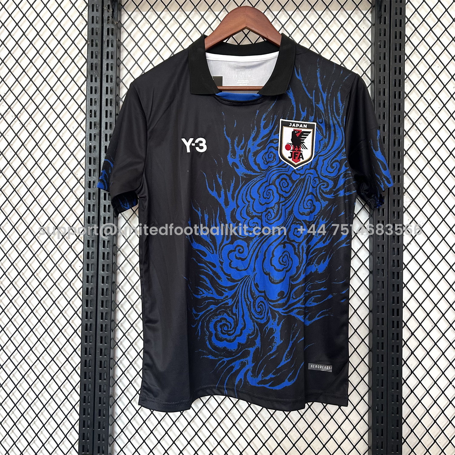 Unitedfootballkit.com | Japan 25-26 Y-3 Blue Flame Black Special Jersey - Fans Version -Customize Name, Number and Patch | Worldwide Shipping