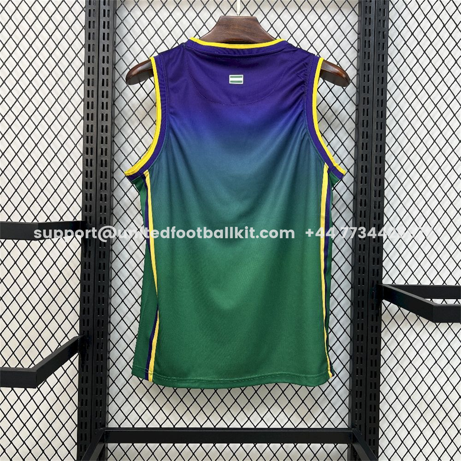 Unitedfootballkit.com | Malaga 25-26 Green Basketball Training Vest - Fans Version -Customize Name, Number and Patch | Worldwide Shipping