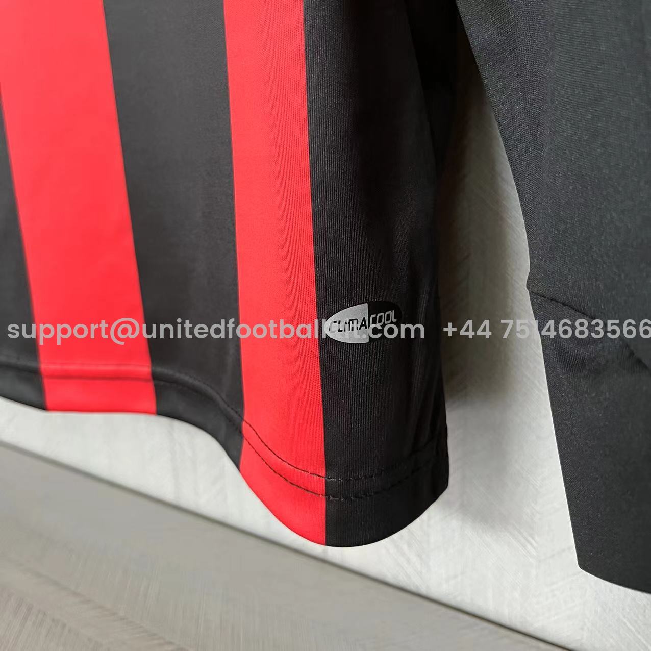 Unitedfootballkit.com | Retro AC Milan 2008-09 Home Long Sleeve Jersey -Customize Name, Number and Patch | Worldwide Shipping