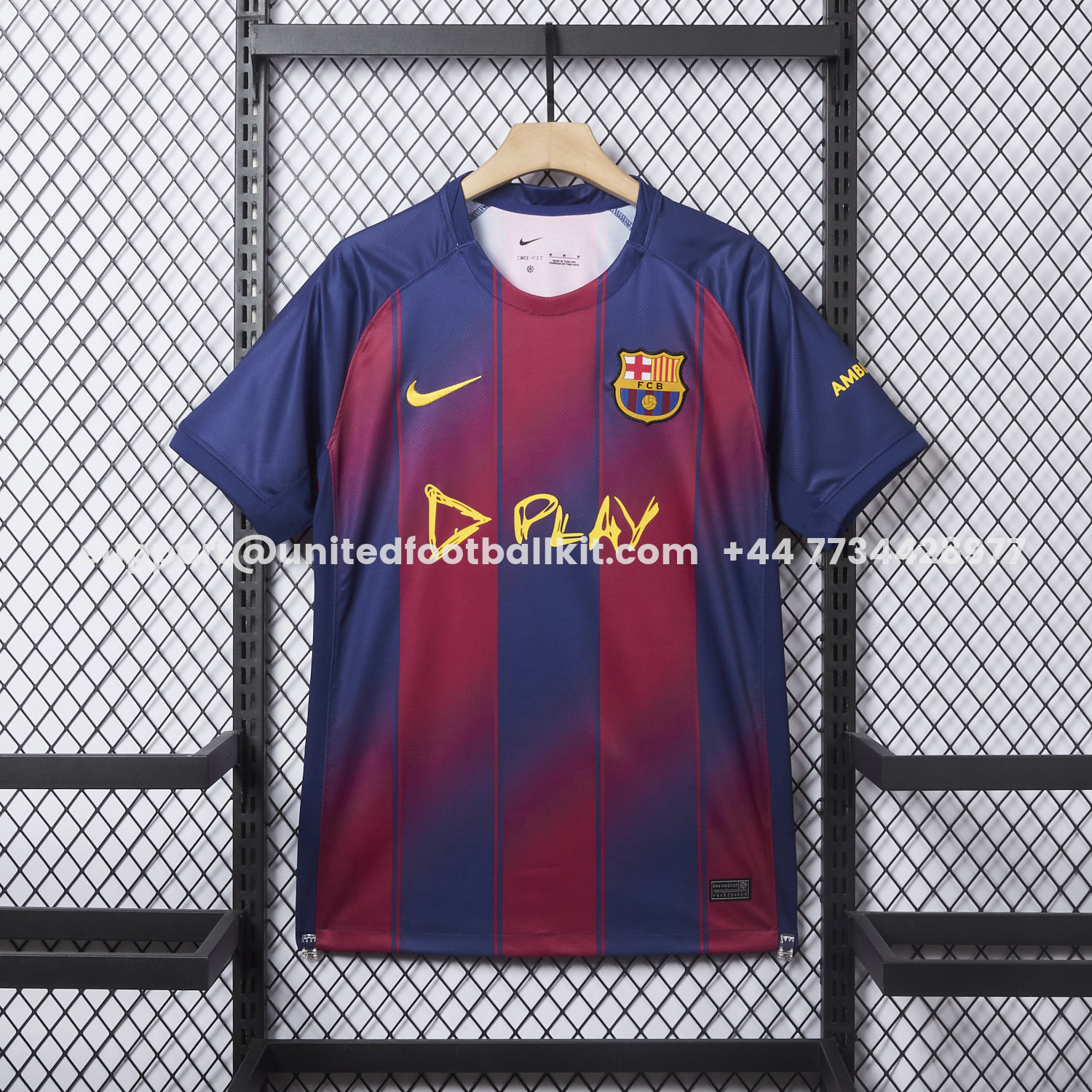 Unitedfootballkit.com | Barcelona 25-26 Ed Sheeran Home Special Jersey - Fans Version -Customize Name, Number and Patch | Worldwide Shipping