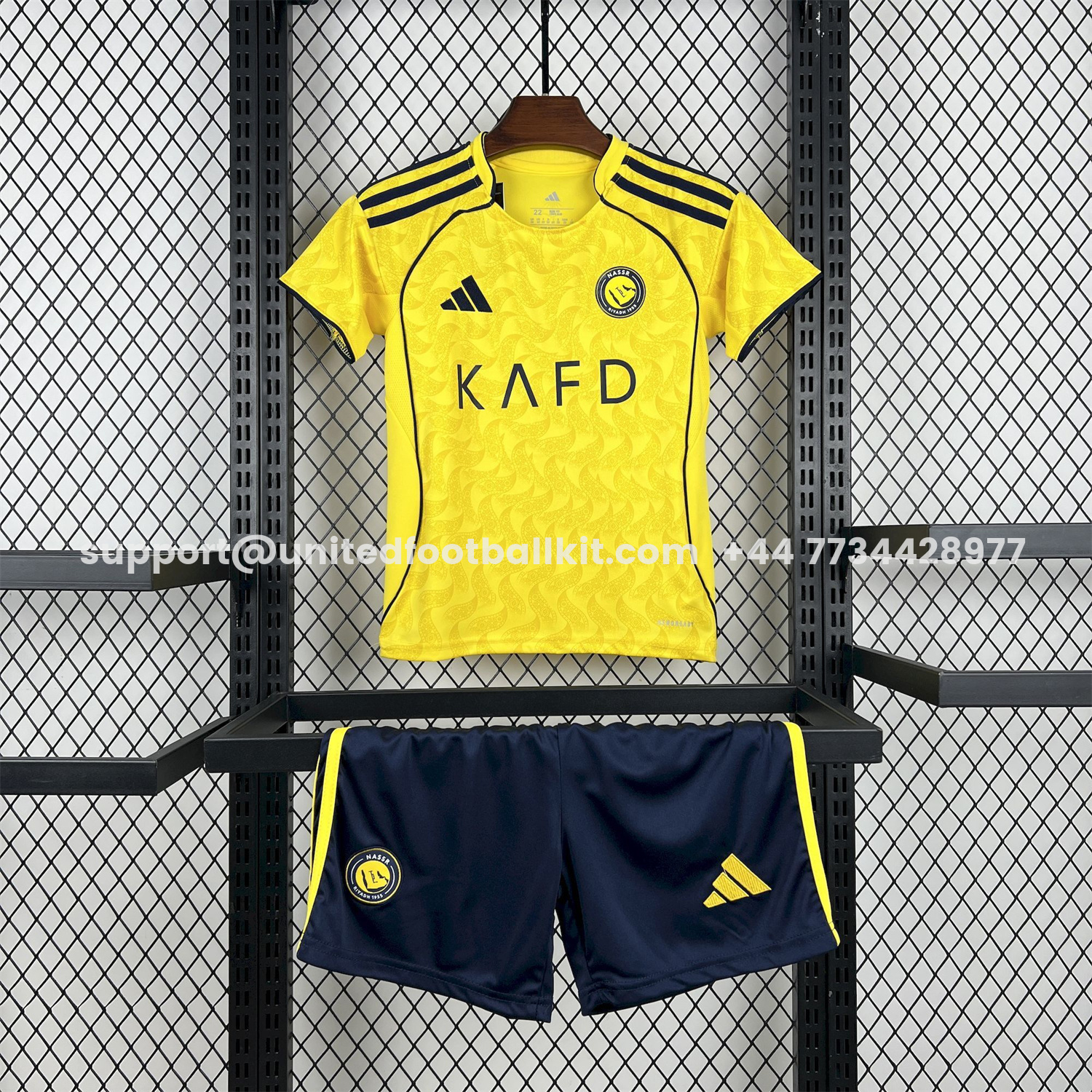 Unitedfootballkit.com | Al Nassr Riyadh Victory 25-26 Home Kids Kit -Customize Name, Number and Patch | Worldwide Shipping